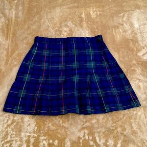 Pleated Plaid Schoolgirl Skirt